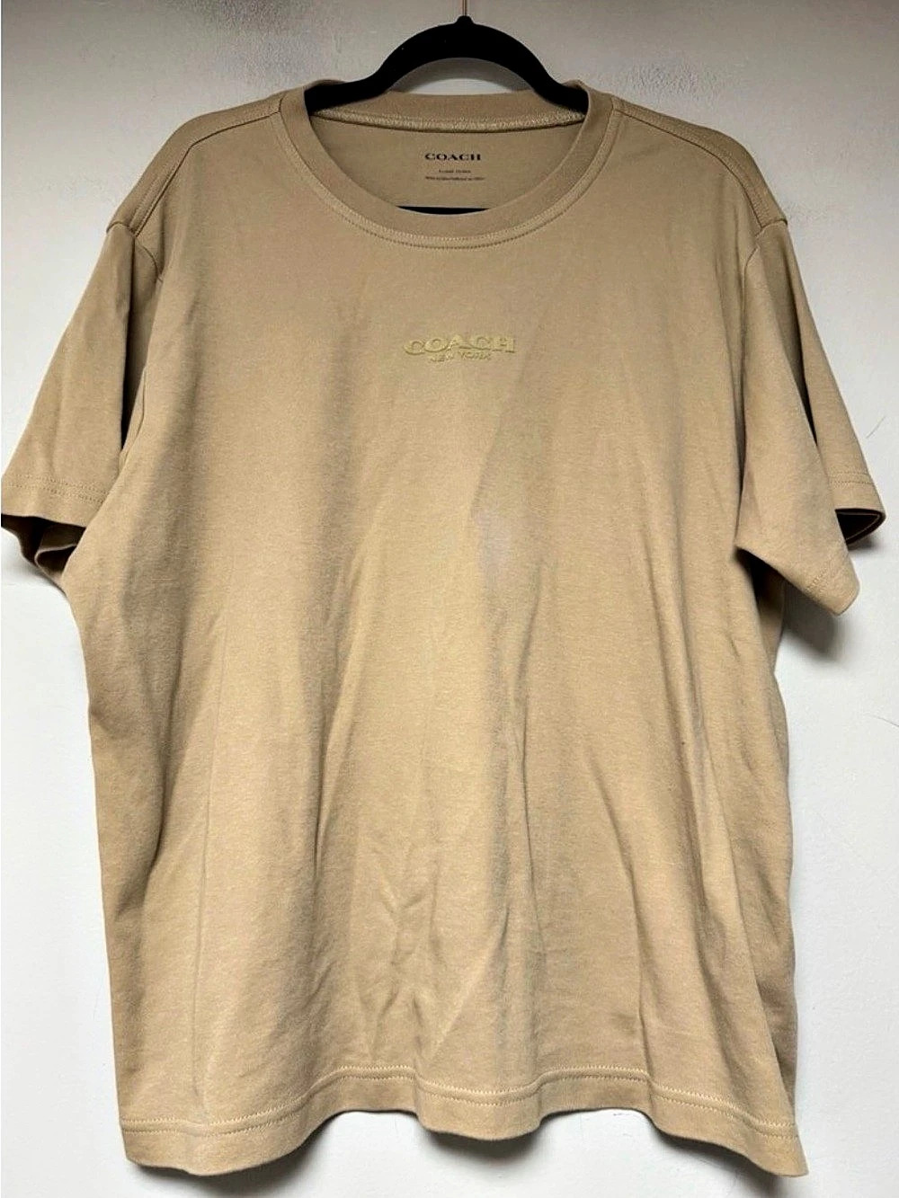 Coach Short Sleeve Logo Tee in Brown XL